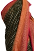 Double Contrast Handloom Banarasi Georgette Silk Saree